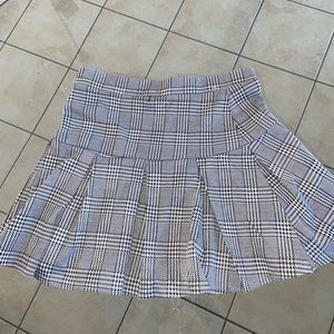 Plaid flare skirt